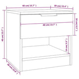 Bedside Cabinets 2 pcs White Engineered Wood