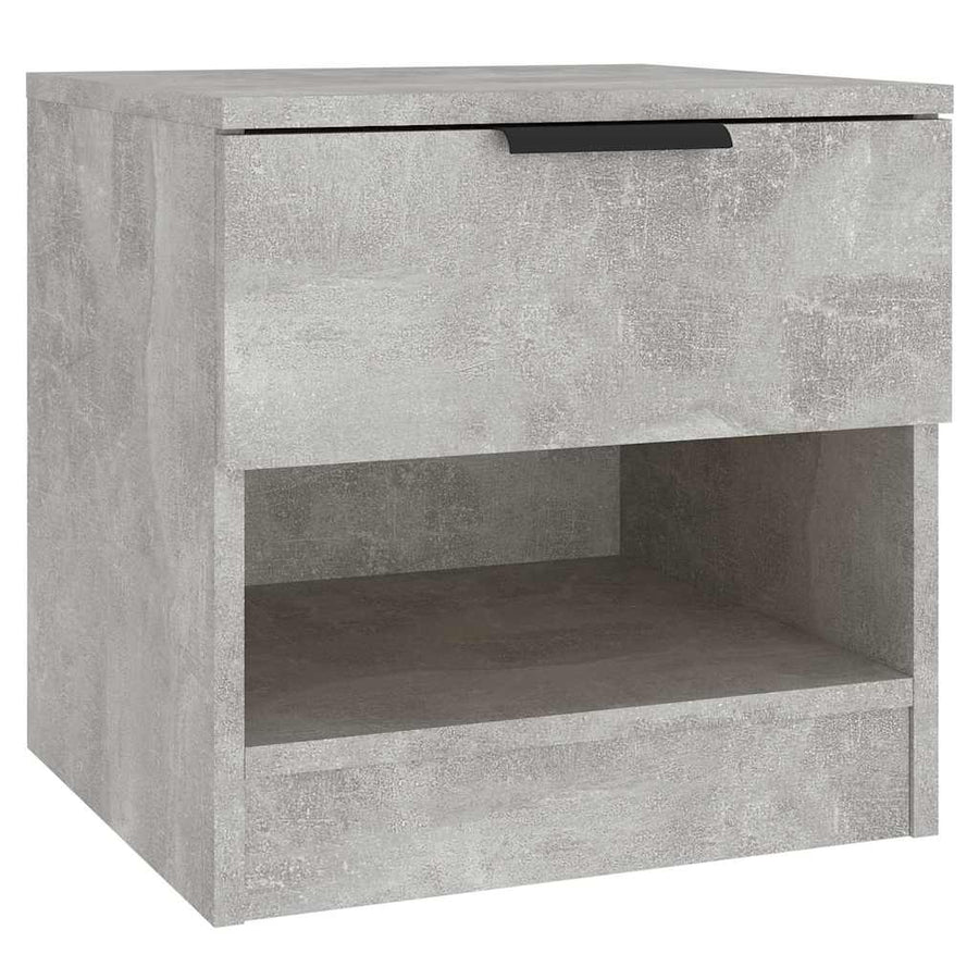 Bedside Cabinet Concrete Grey Engineered Wood