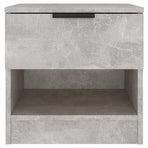 Bedside Cabinet Concrete Grey Engineered Wood
