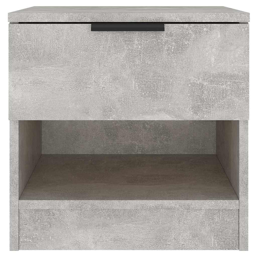 Bedside Cabinet Concrete Grey Engineered Wood