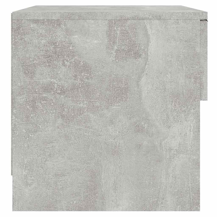 Bedside Cabinet Concrete Grey Engineered Wood