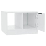Coffee Table High Gloss White 50x50x36 cm Engineered Wood