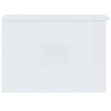 Coffee Table High Gloss White 50x50x36 cm Engineered Wood - Close-Up Angle