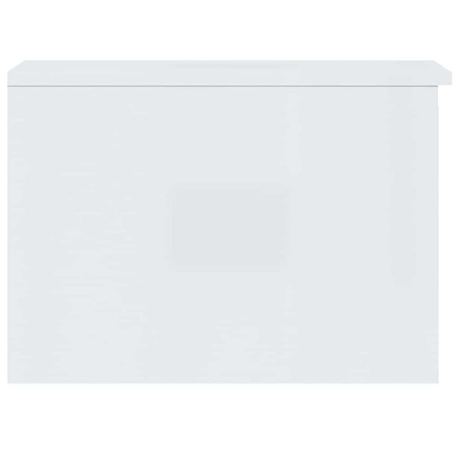 Coffee Table High Gloss White 50x50x36 cm Engineered Wood