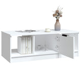 Coffee Table White 102x50x36 cm Engineered Wood - Rear View