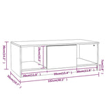 Coffee Table White 102x50x36 cm Engineered Wood - Low Angle