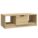 Coffee Table Sonoma Oak 102x50x36 cm Engineered Wood - Front View