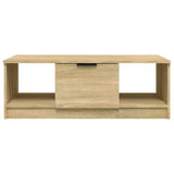 Coffee Table Sonoma Oak 102x50x36 cm Engineered Wood - Side View