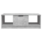 Coffee Table Concrete Grey 102x50x36 cm Engineered Wood