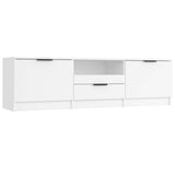 TV Cabinet White 140x35x40 cm Engineered Wood - Front View