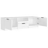 TV Cabinet White 140x35x40 cm Engineered Wood - Rear View