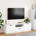 TV Cabinet White 140x35x40 cm Engineered Wood