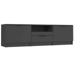 TV Cabinet Black 140x35x40 cm Engineered Wood