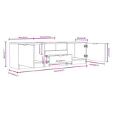TV Cabinet Black 140x35x40 cm Engineered Wood - Close-Up Angle