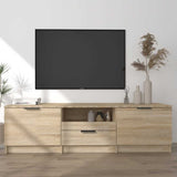 TV Cabinet Sonoma Oak 140x35x40 cm Engineered Wood - Top-Down View