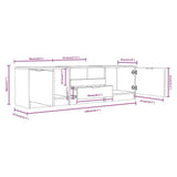 TV Cabinet Sonoma Oak 140x35x40 cm Engineered Wood - Low Angle