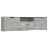 TV Cabinet Concrete Grey 140x35x40 cm Engineered Wood - Front View