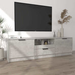 TV Cabinet Concrete Grey 140x35x40 cm Engineered Wood