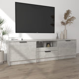 TV Cabinet Concrete Grey 140x35x40 cm Engineered Wood - Side View