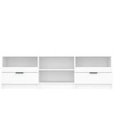 TV Cabinet White 150x33.5x45 cm Engineered Wood - Top-Down View