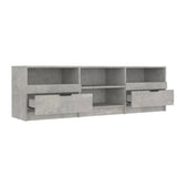 TV Cabinet Concrete Grey 150x33.5x45 cm Engineered Wood - 45-Degree Angle