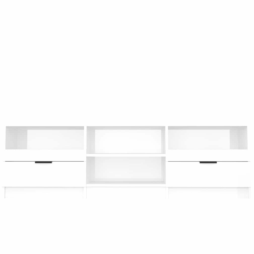 TV Cabinet High Gloss White 150x33.5x45 cm Engineered Wood