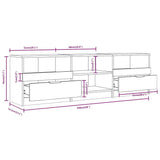 TV Cabinet High Gloss White 150x33.5x45 cm Engineered Wood