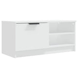 TV Cabinet White 80x35x36.5 cm Engineered Wood - Front View