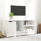 TV Cabinet White 80x35x36.5 cm Engineered Wood - Side View
