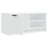 TV Cabinet White 80x35x36.5 cm Engineered Wood - 45-Degree Angle