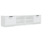 TV Cabinets 2 pcs White 80x35x36.5 cm Engineered Wood - Front View