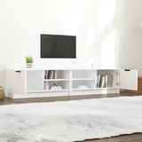TV Cabinets 2 pcs White 80x35x36.5 cm Engineered Wood - Side View