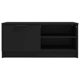 TV Cabinet Black 80x35x36.5 cm Engineered Wood - Top-Down View