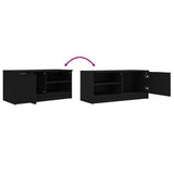 TV Cabinet Black 80x35x36.5 cm Engineered Wood - Low Angle