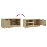 TV Cabinet Sonoma Oak 80x35x36.5 cm Engineered Wood - Low Angle