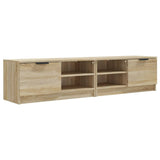 TV Cabinets 2 pcs Sonoma Oak 80x35x36.5 cm Engineered Wood - Front View