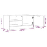 TV Cabinets 2 pcs Sonoma Oak 80x35x36.5 cm Engineered Wood
