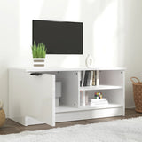 TV Cabinet High Gloss White 80x35x36.5 cm Engineered Wood - Side View