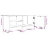 TV Cabinet High Gloss White 80x35x36.5 cm Engineered Wood - Extra Image