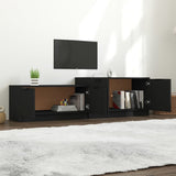 TV Cabinet Black 158.5x36x45 cm Engineered Wood - Side View