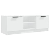 TV Cabinet White 102x35x36.5 cm Engineered Wood - Front View