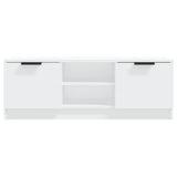 TV Cabinet White 102x35x36.5 cm Engineered Wood - Side View