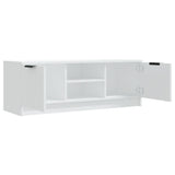 TV Cabinet White 102x35x36.5 cm Engineered Wood - Top-Down View