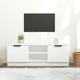 TV Cabinet White 102x35x36.5 cm Engineered Wood - Rear View