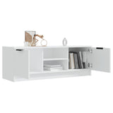 TV Cabinet White 102x35x36.5 cm Engineered Wood - Close-Up Angle
