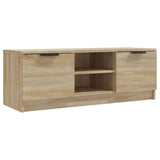 TV Cabinet Sonoma Oak 102x35x36.5 cm Engineered Wood - Front View