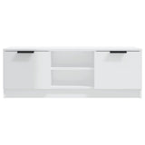 TV Cabinet High Gloss White 102x35x36.5 cm Engineered Wood