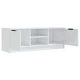 TV Cabinet High Gloss White 102x35x36.5 cm Engineered Wood - Top-Down View