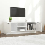 TV Cabinet High Gloss White 102x35x36.5 cm Engineered Wood - Rear View
