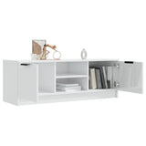 TV Cabinet High Gloss White 102x35x36.5 cm Engineered Wood - Close-Up Angle